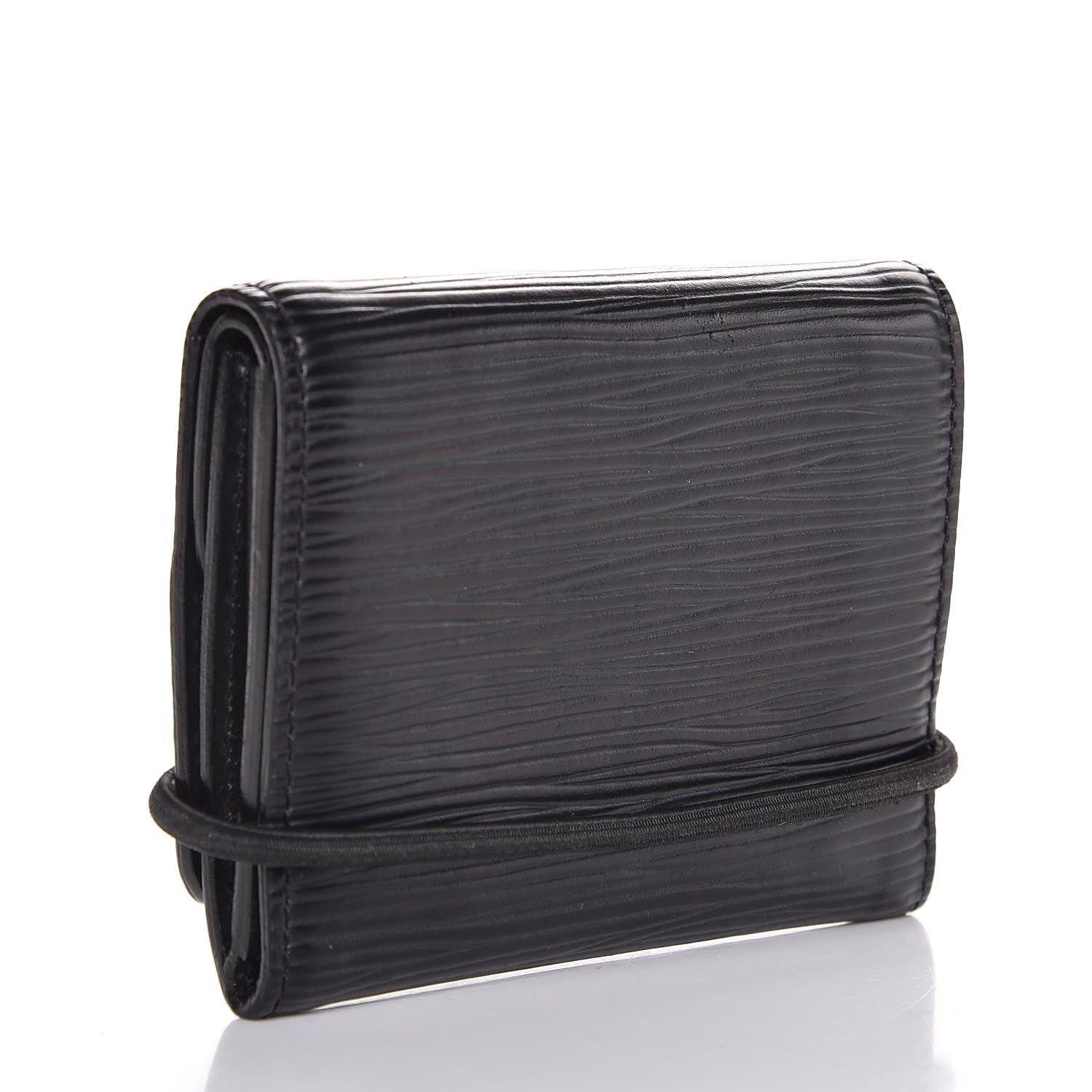 Louis Vuitton Epi Porte Monnaie Elastique Wallet Black 4 of 7
