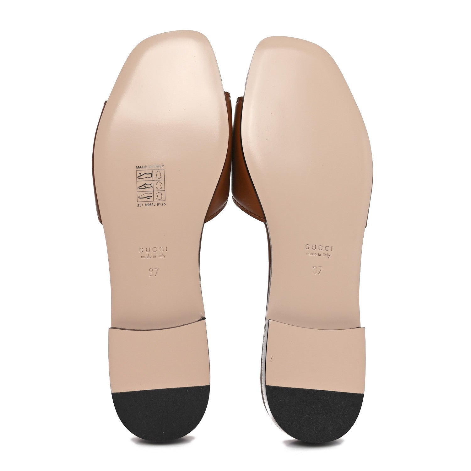 Gucci Cosmos Softy Calfskin Interlocking G Cut Out Slide Sandals 37 Cuir 6 of 9