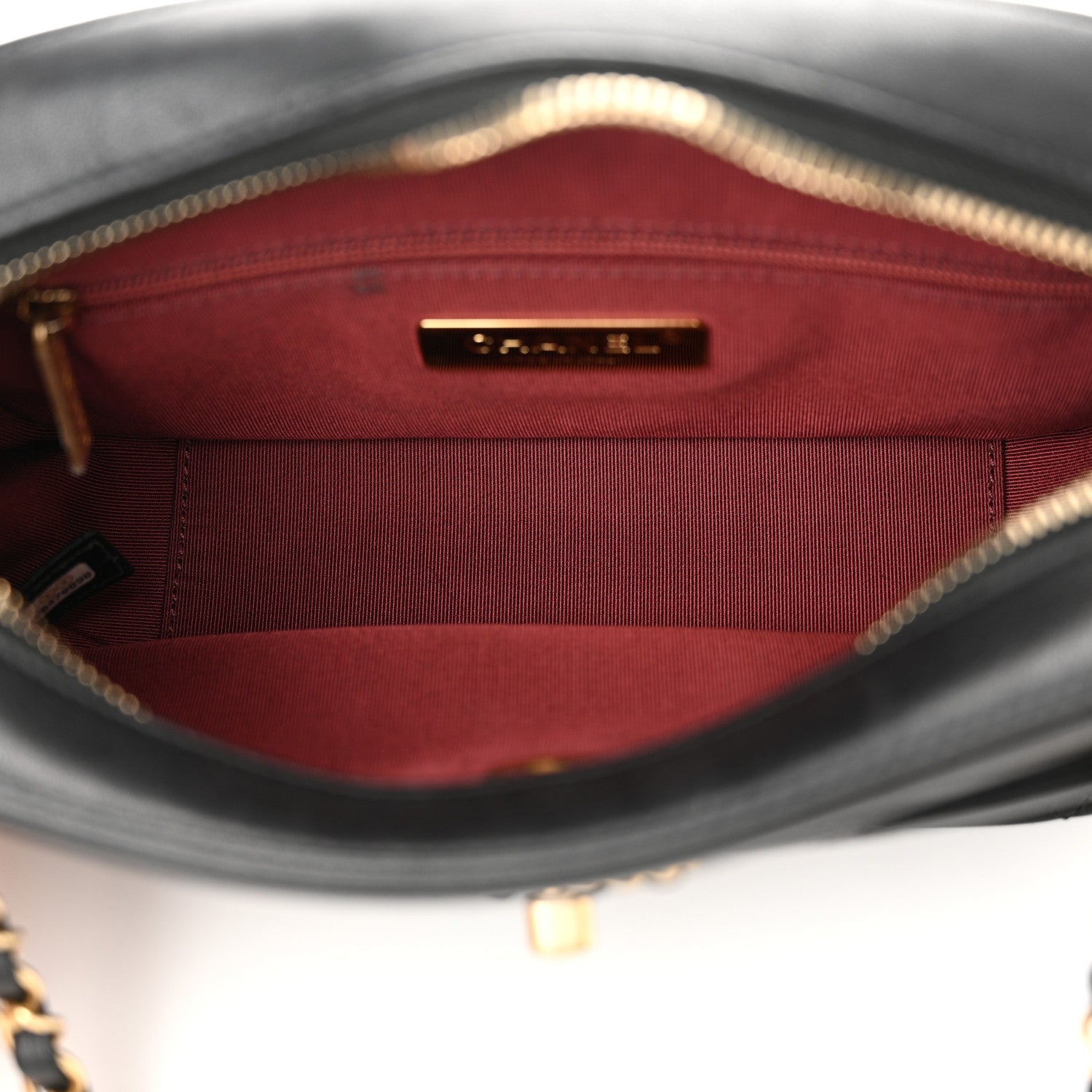 Chanel Goatskin Quilted Chanel 19 Camera Case Black 5 of 11