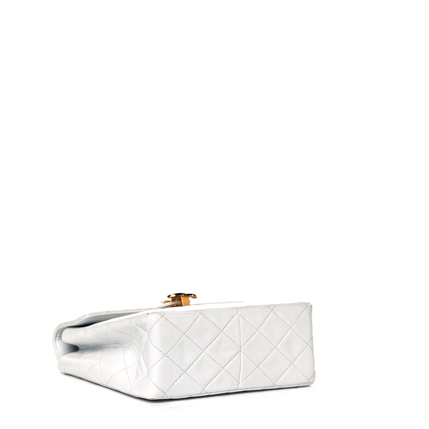 Chanel Vertical Quilted Kelly Flap Bag White 3 of 11