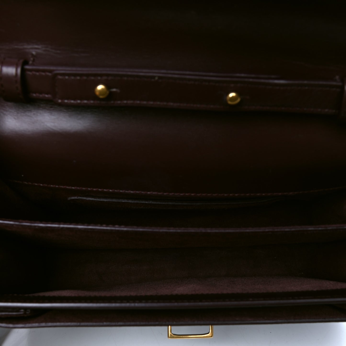 Smooth Calfskin Medium High School Satchel Bordeaux