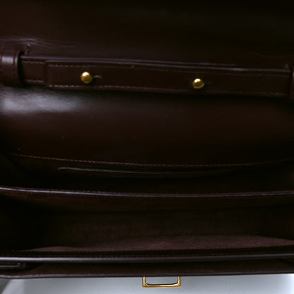 Saint Laurent Smooth Calfskin Medium High School Satchel Bordeaux 4 of 7