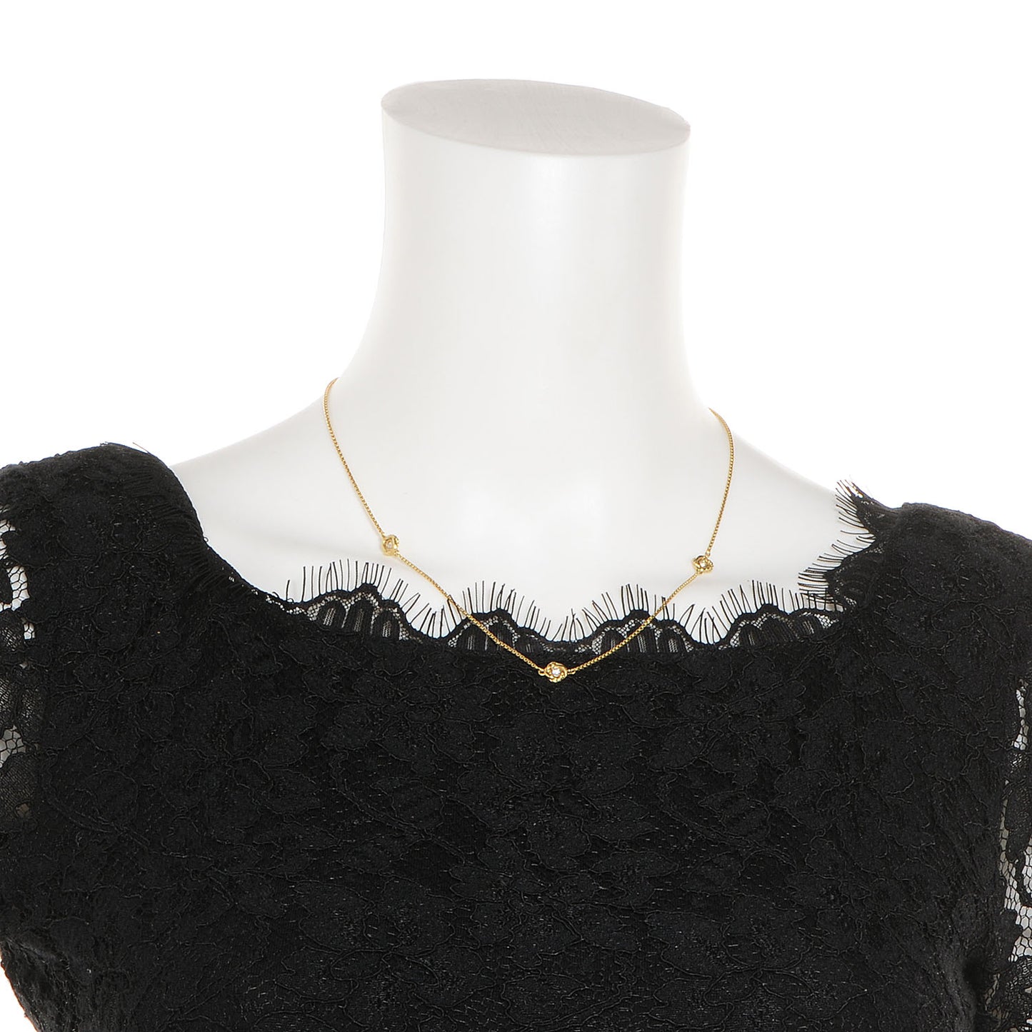 18k Yellow Gold Diamond Infinity Necklace