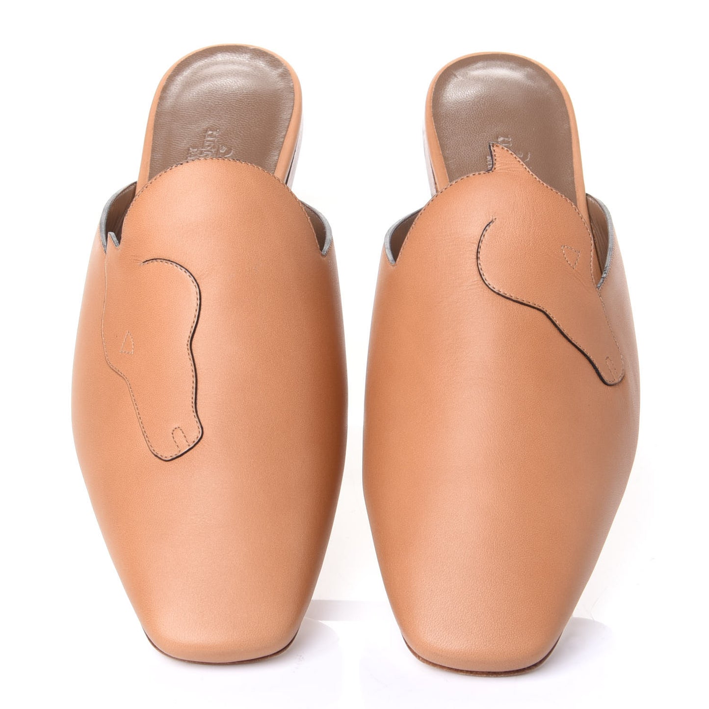 Calfskin Tangeria Mules 37 Naturel