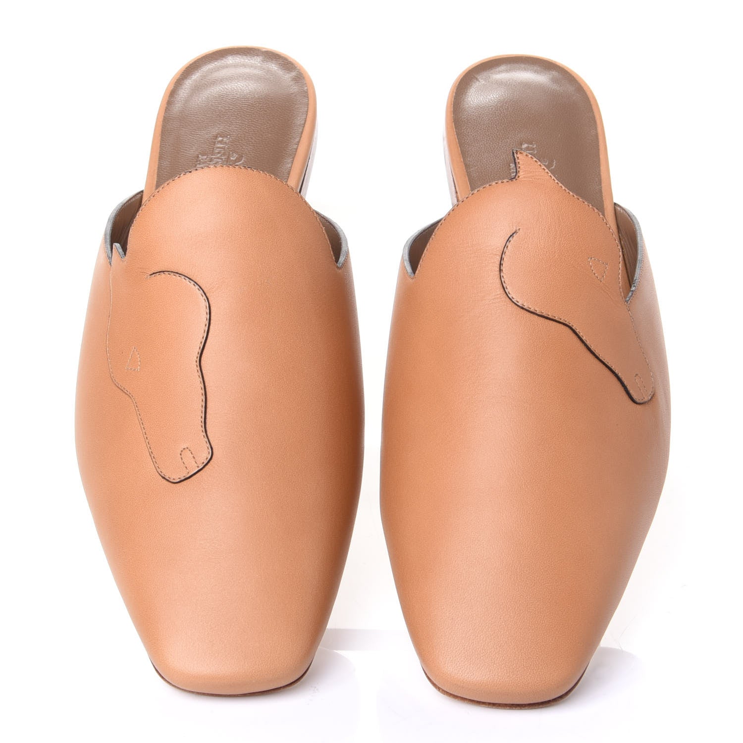 Hermes Calfskin Tangeria Mules 37 Naturel 5 of 11