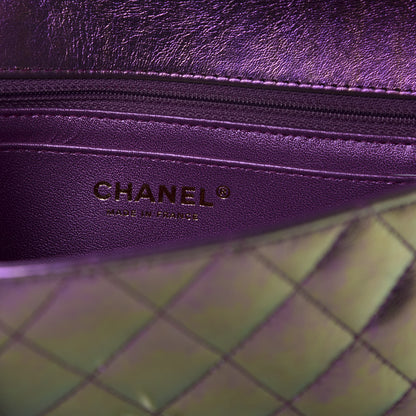 Chanel Iridescent Lambskin Quilted Mini Rectangular Flap Purple 6 of 10