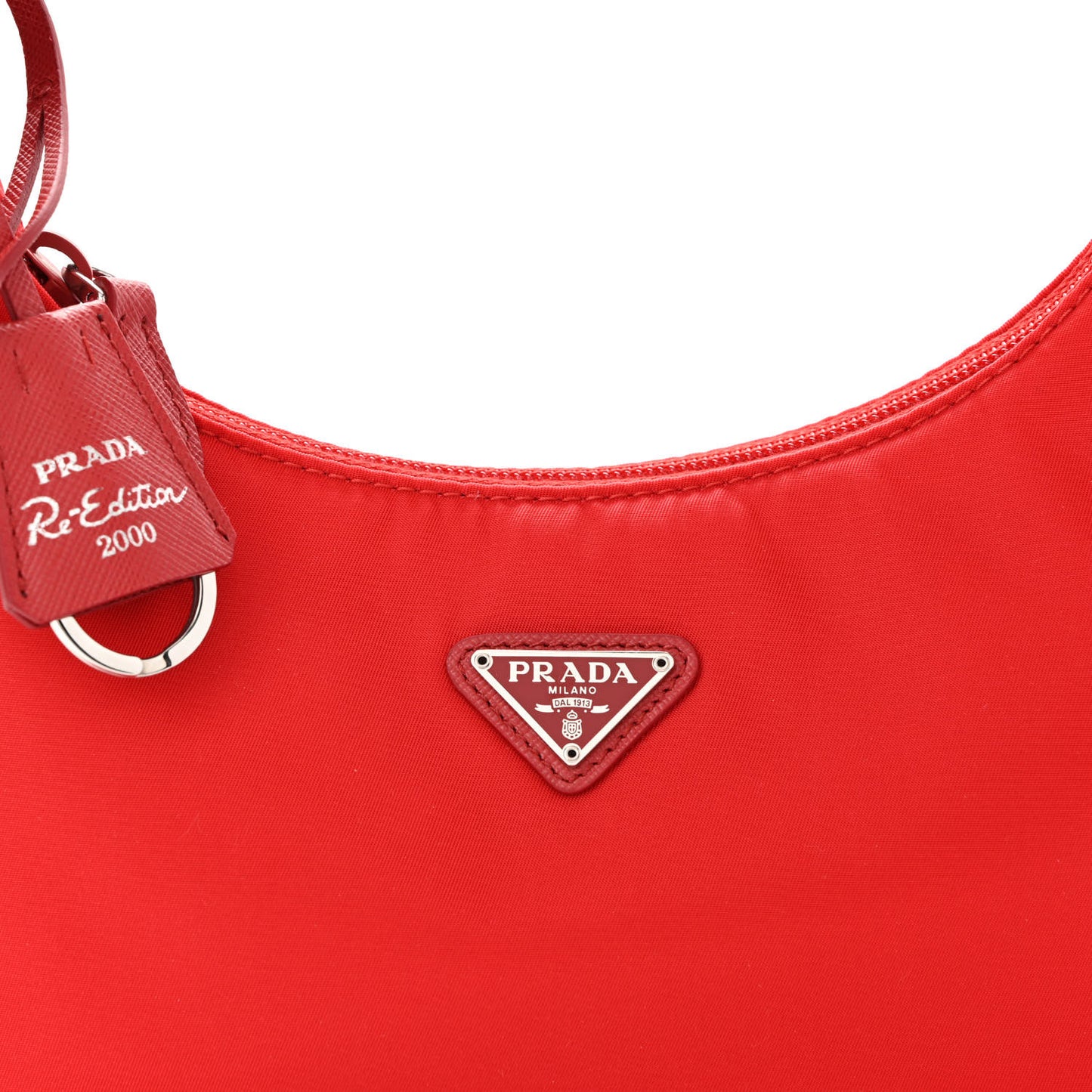 Tessuto Nylon Mini Re-Edition 2000 Bag Rosso