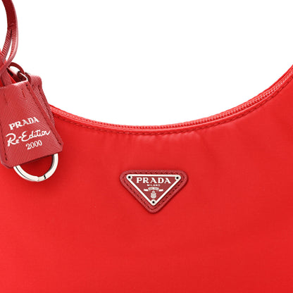 Prada Tessuto Nylon Mini Re-Edition 2000 Bag Rosso 9 of 11