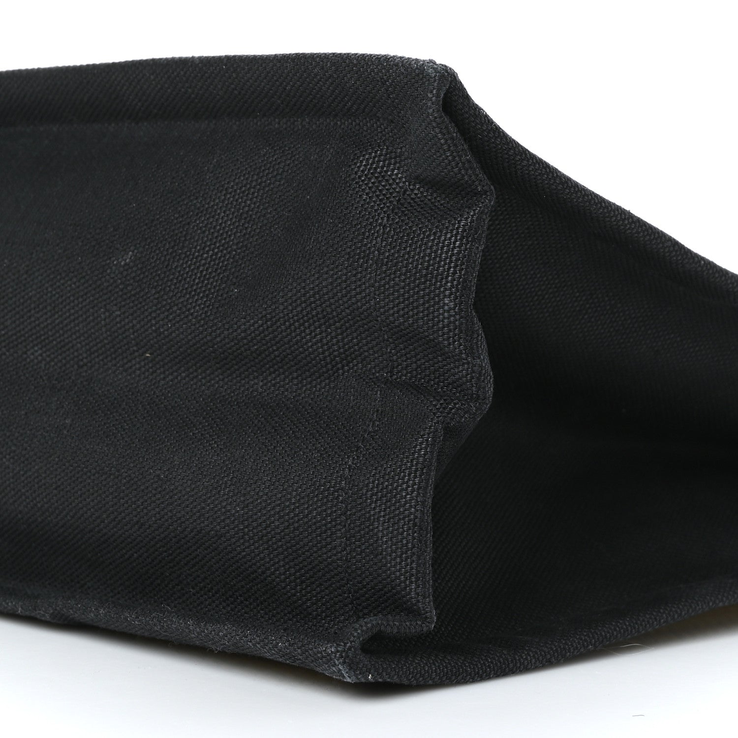 Saint Laurent Raffia Linen Calfskin Rive Gauche Tote Naturale Black 9 of 9