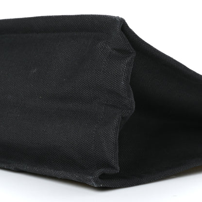 Saint Laurent Raffia Linen Calfskin Rive Gauche Tote Naturale Black 9 of 9
