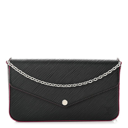 Louis Vuitton Epi Pochette Felicie Black Hot Pink 1 of 10