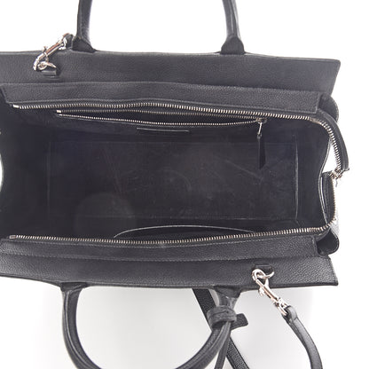 Saint Laurent Grained Calfskin Small Cabas Rive Gauche Black 4 of 8
