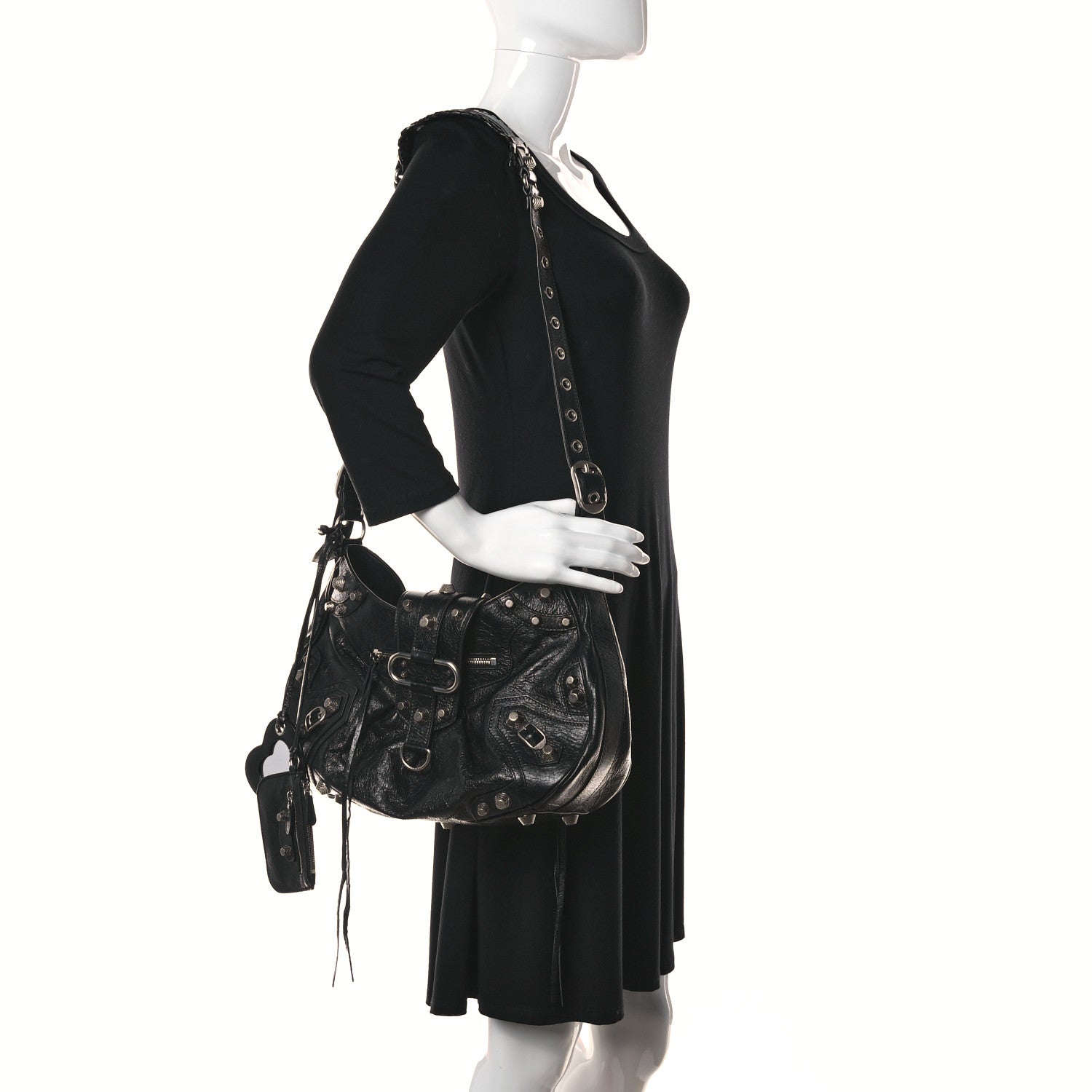 Balenciaga Agneau Arena Medium Le Cagole Shoulder Bag Black 2 of 14