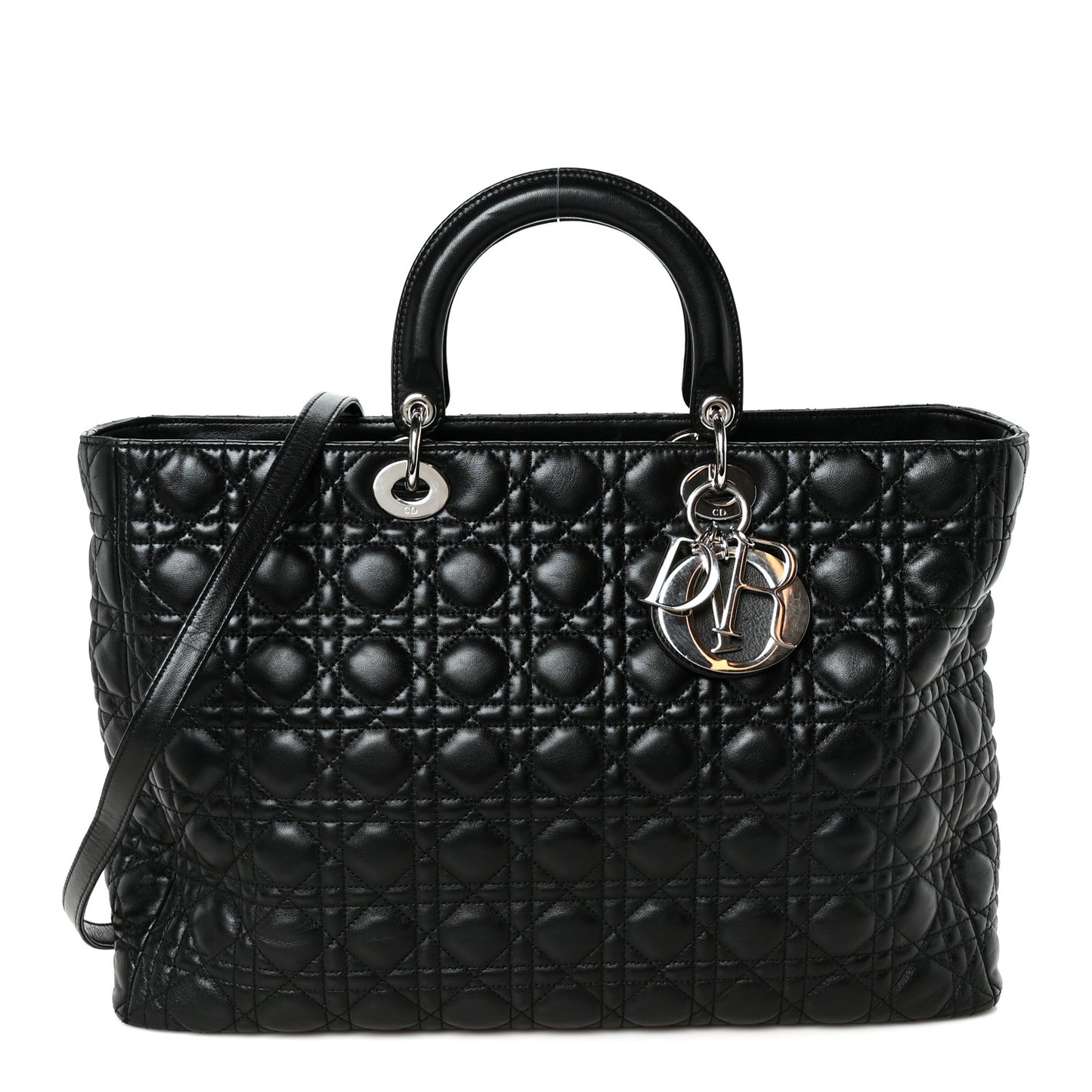 Lambskin Cannage XL Lady Dior Black