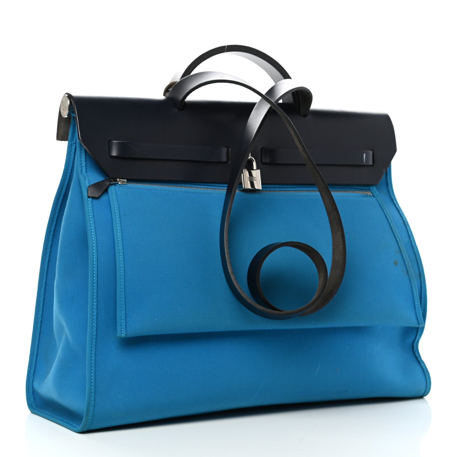 Hermes Toile Vache Hunter Herbag Zip 39 MM Bleu Zanzibar 5 of 12