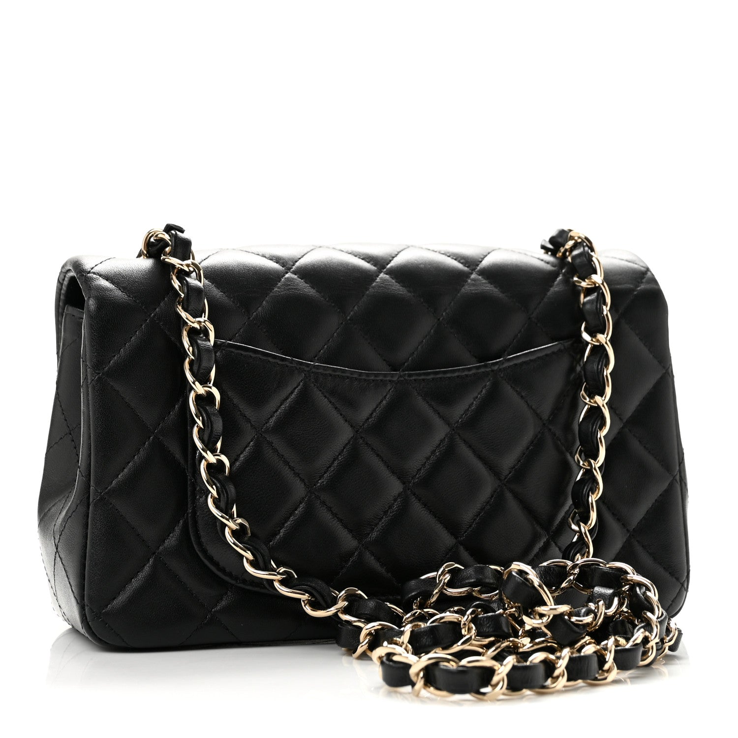 Chanel Lambskin Quilted Mini Rectangular Flap Black 2 of 11
