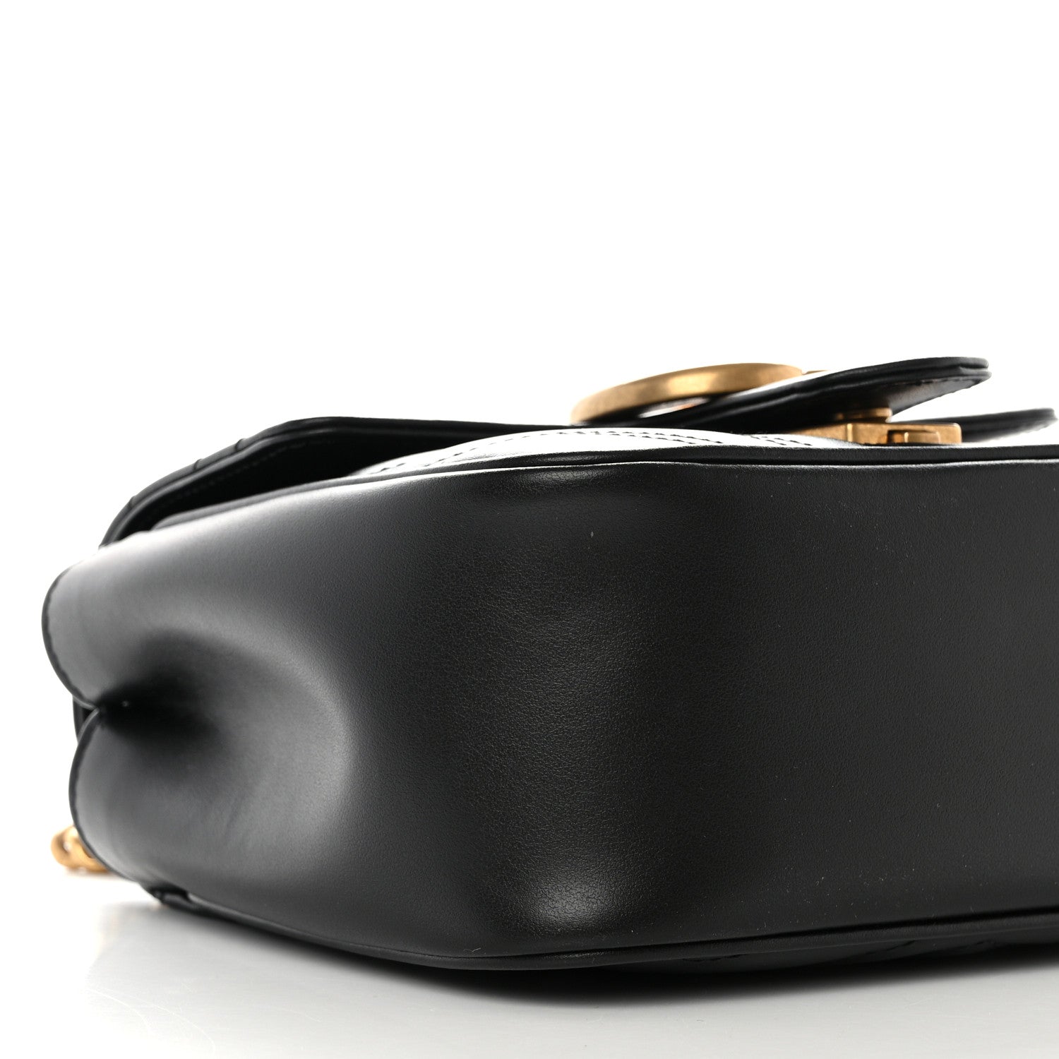 Gucci Calfskin Matelasse Mini GG Marmont Square Shoulder Bag Black 10 of 11