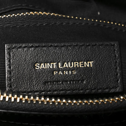 Saint Laurent Calfskin Y Quilted Monogram Medium Loulou Chain Satchel Black 7 of 10