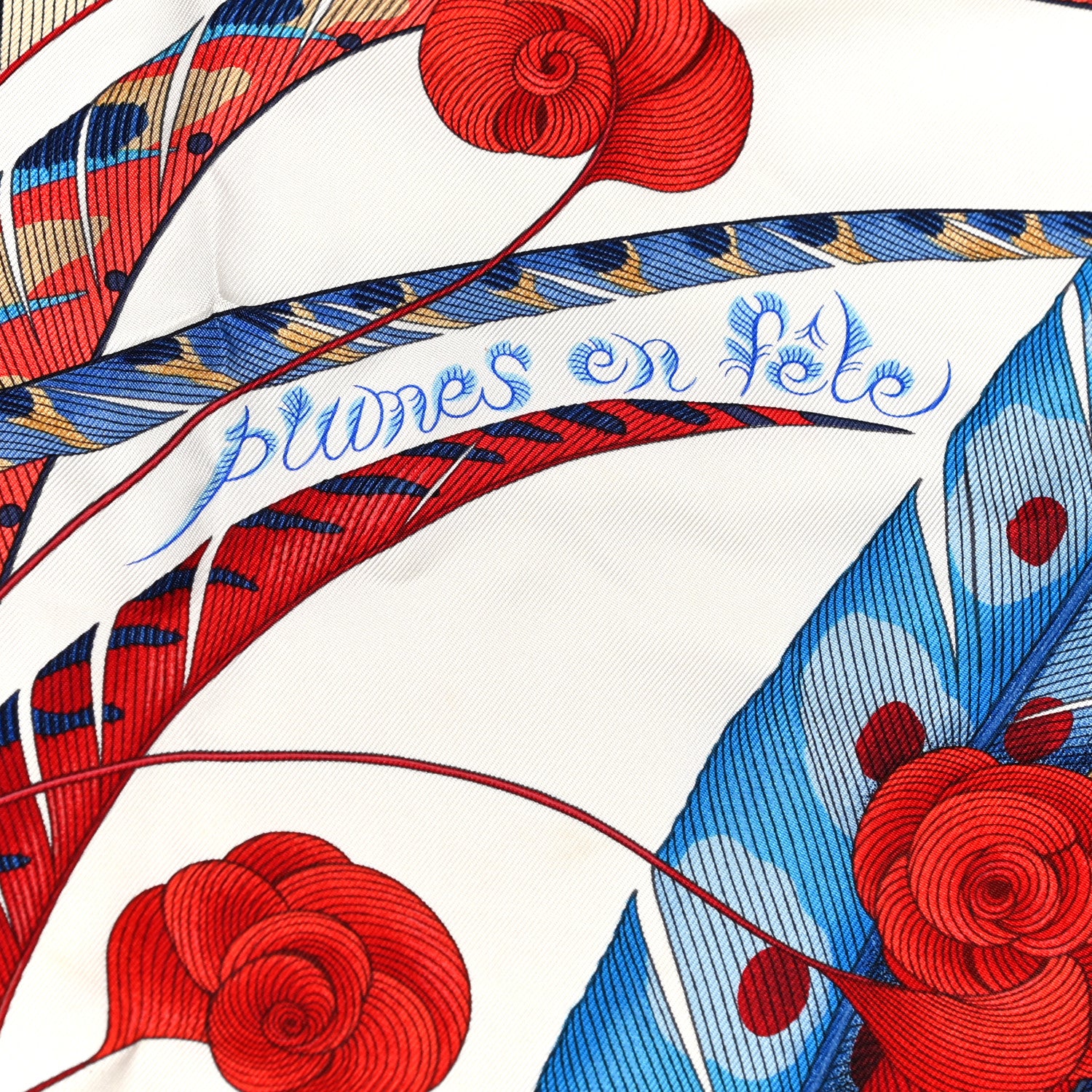 Hermes Silk Plumes En Fete Scarf 90 5 of 7