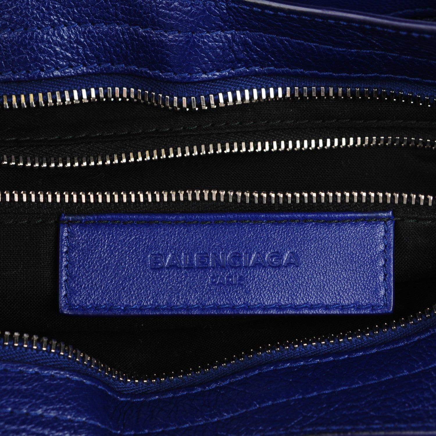 Balenciaga Chevre Silver Metallic Edge Hardware City Bleu Roi 7 of 8