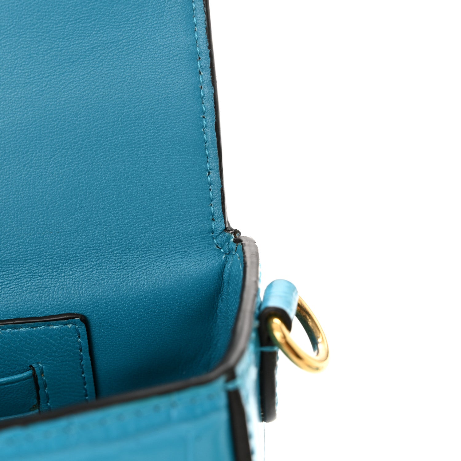 Mulberry Deep Calfskin Crocodile Embossed Small Darley Azure 10 of 12