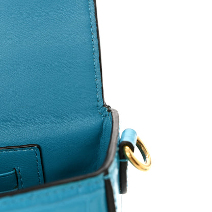 Mulberry Deep Calfskin Crocodile Embossed Small Darley Azure 10 of 12