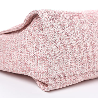 Chanel Straw Lurex Large Deauville Tote Pink 8 of 9