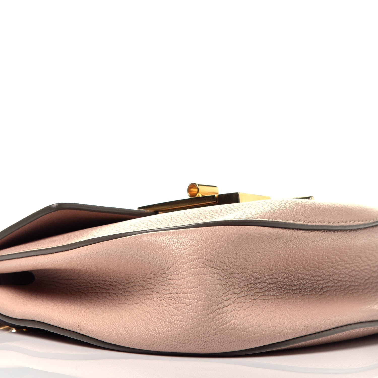 Chloe Grained Lambskin Mini Drew Shoulder Bag Cement Pink 8 of 9
