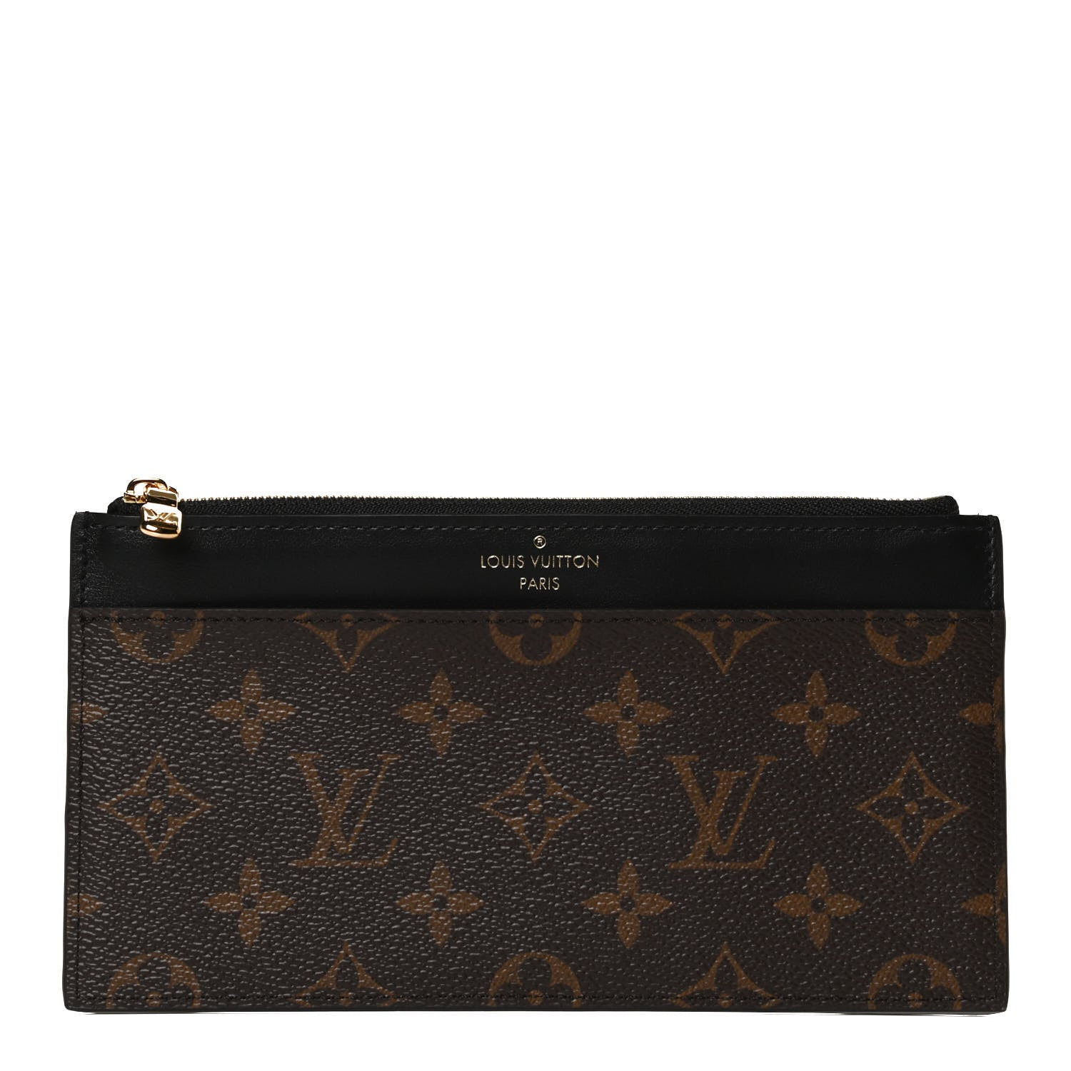 Louis Vuitton Monogram Slim Purse Black 1 of 9