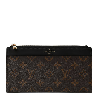 Louis Vuitton Monogram Slim Purse Black 1 of 9