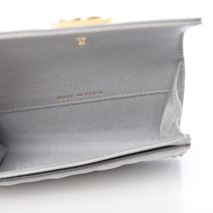 Chanel Caviar Quilted Boy Card Holder Wallet Grey 5 of 8