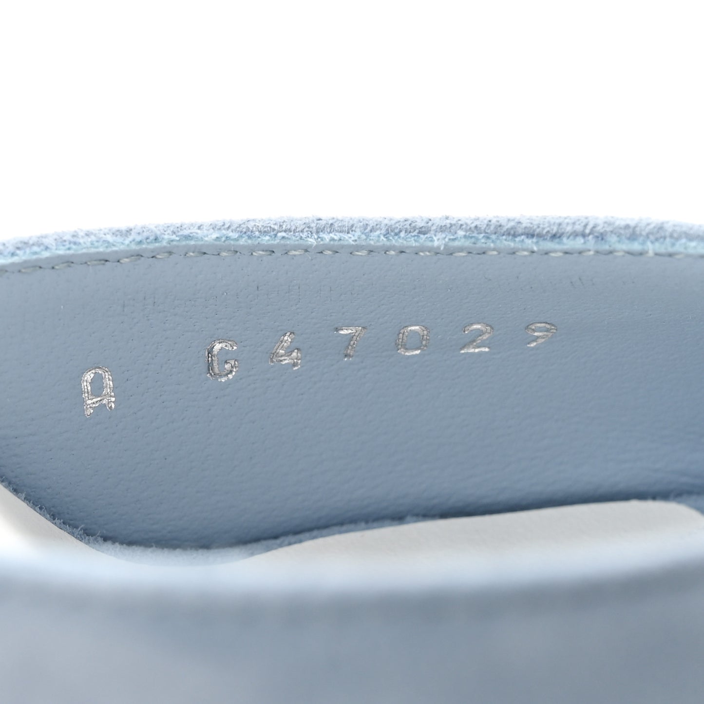 Suede Calfskin Platform Sandals 37 Blue