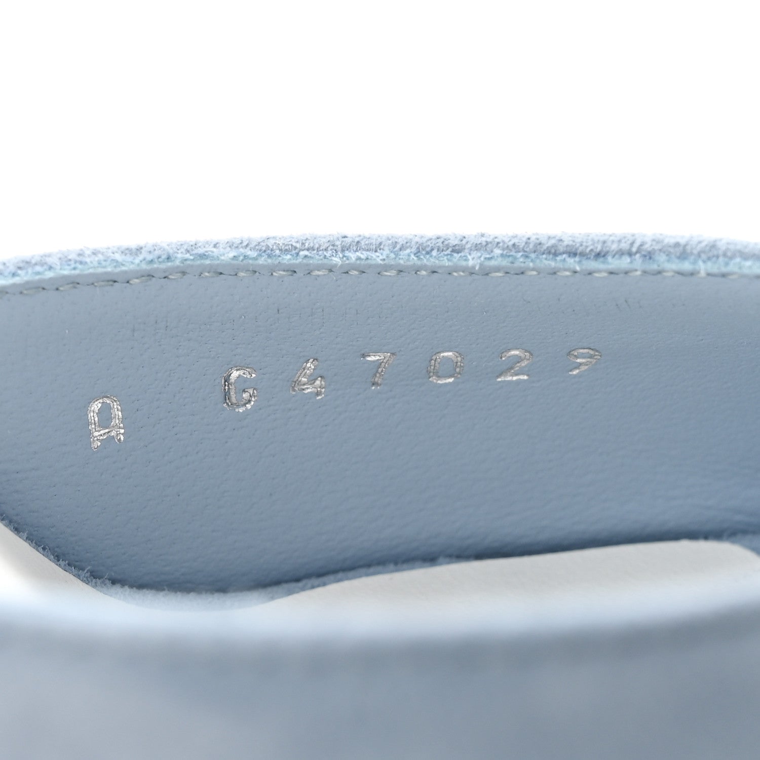 Chanel Suede Calfskin Platform Sandals 37 Blue 9 of 9