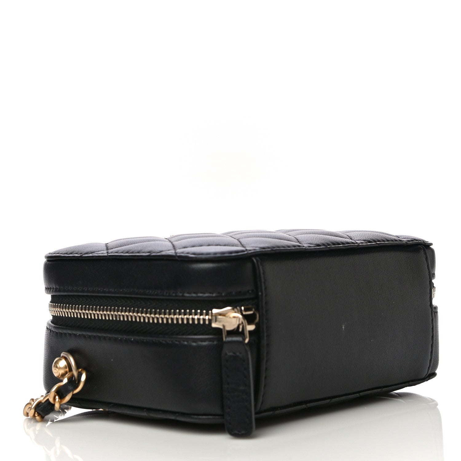 Chanel Lambskin Quilted CC Pearl Crush Camera Case Black 4 of 11