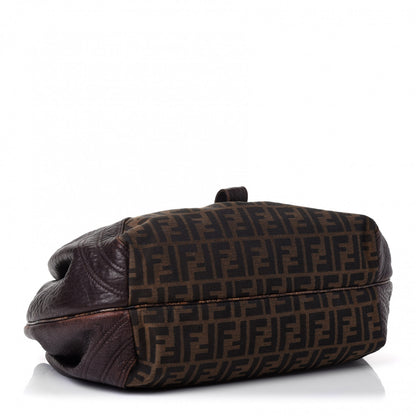Fendi Zucca Nappa Nuvolata Vitello Tortuga Spy Tobacco Moro 3 of 4