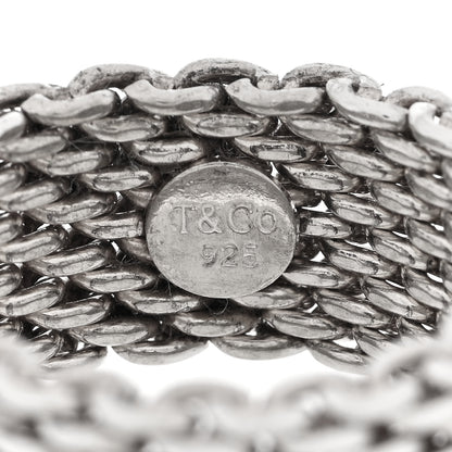 Tiffany Sterling Silver Somerset Mesh Ring 57 8 4 of 4