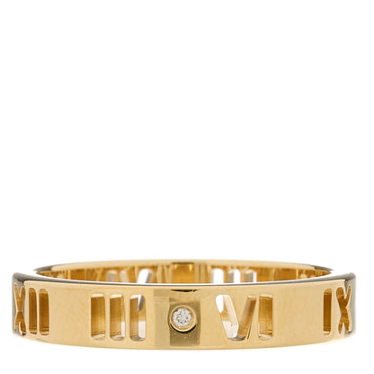 Tiffany 18K Yellow Gold Diamond Atlas Pierced Ring 51 5.75 1 of 4