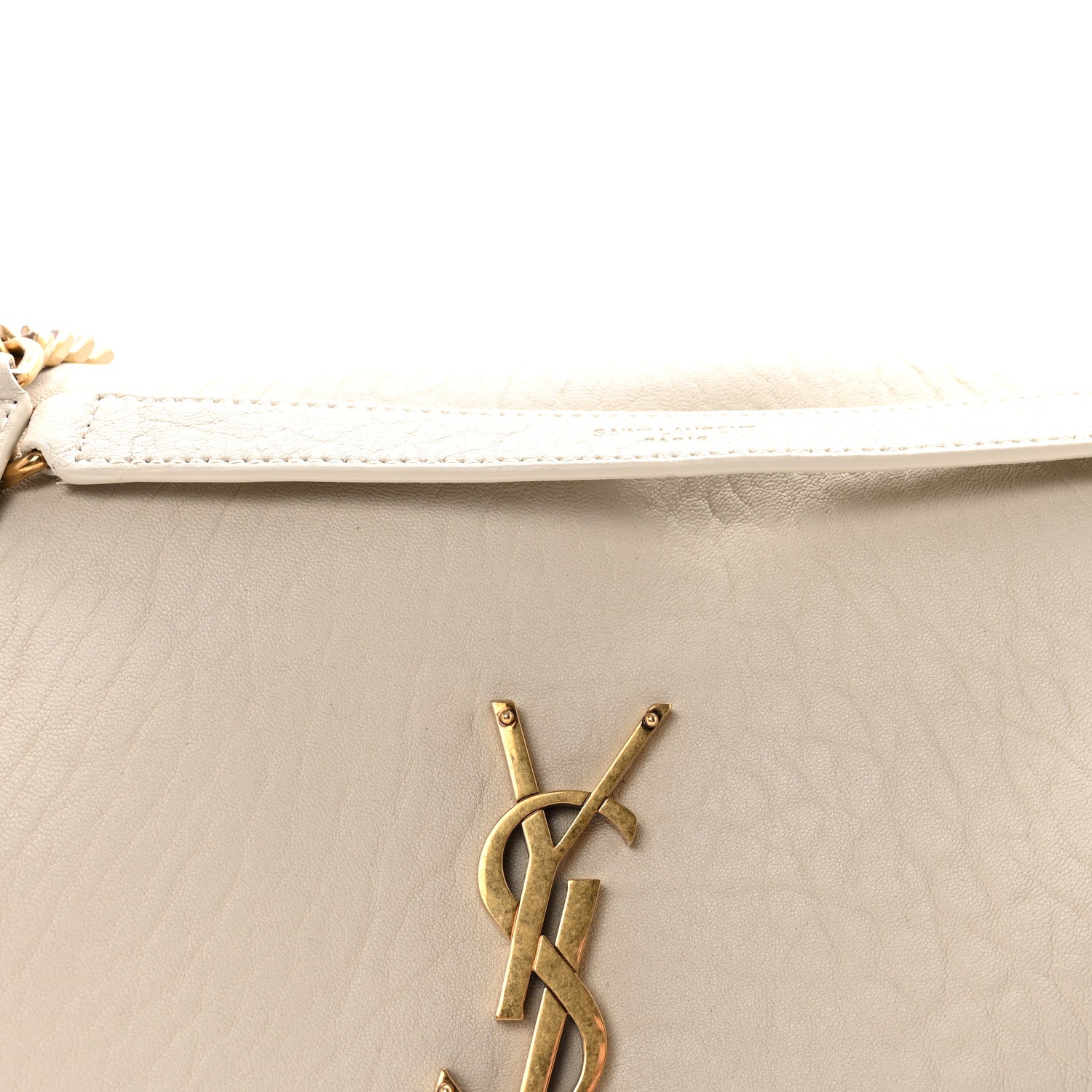 Saint Laurent Grained Lambskin Monogram Medium Niki Chain Satchel Crema Soft 7 of 10