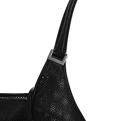Gucci Perforated Calfskin Jackie O Hobo Black 7 of 14