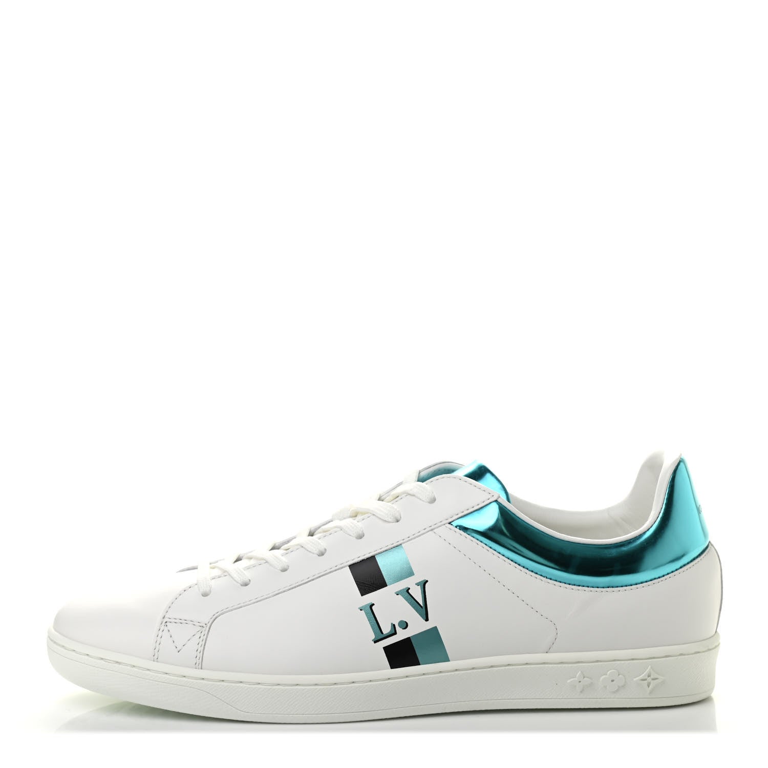 Louis Vuitton Calfskin Mens Luxembourg Sneakers 9 White Bleu 1 of 11