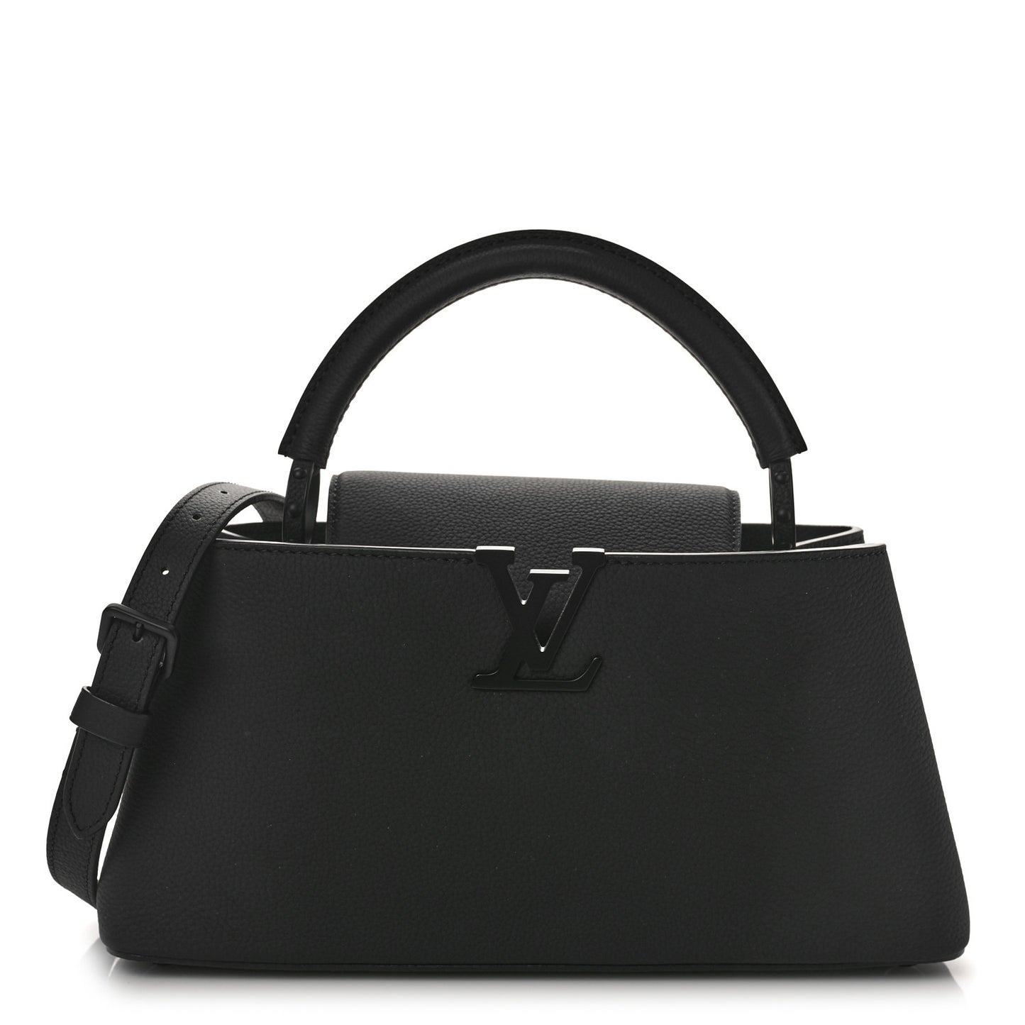 Taurillon Capucines East West MM Matte Black