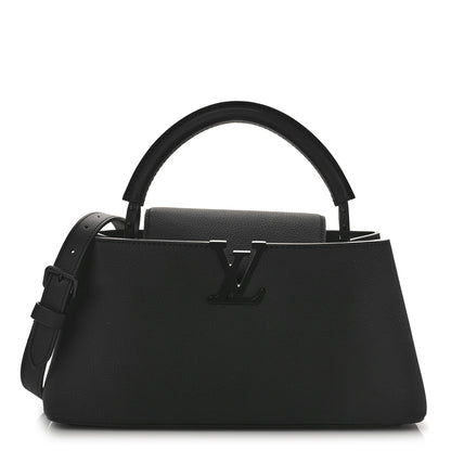 Louis Vuitton Taurillon Capucines East West MM Matte Black 1 of 8