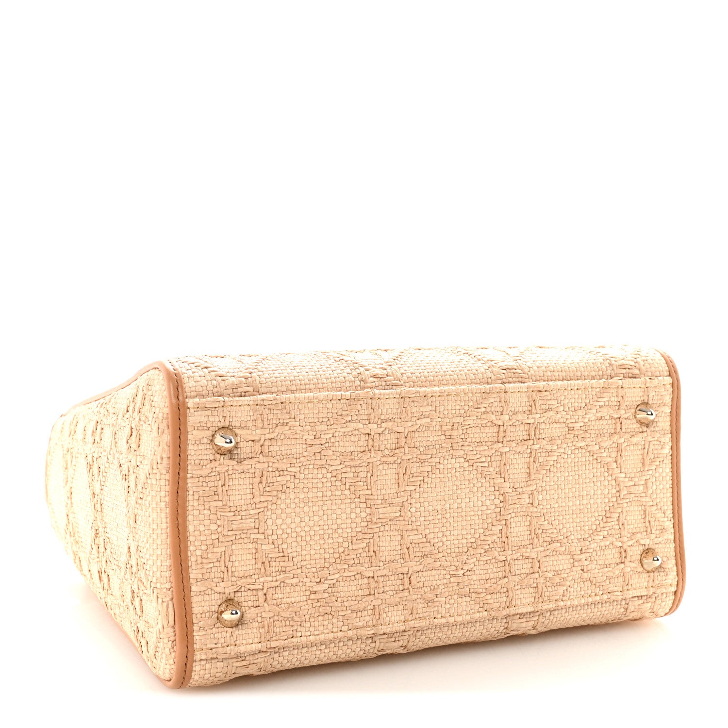 Christian Dior Raffia Medium Lady Dior Bag Beige 4 of 9