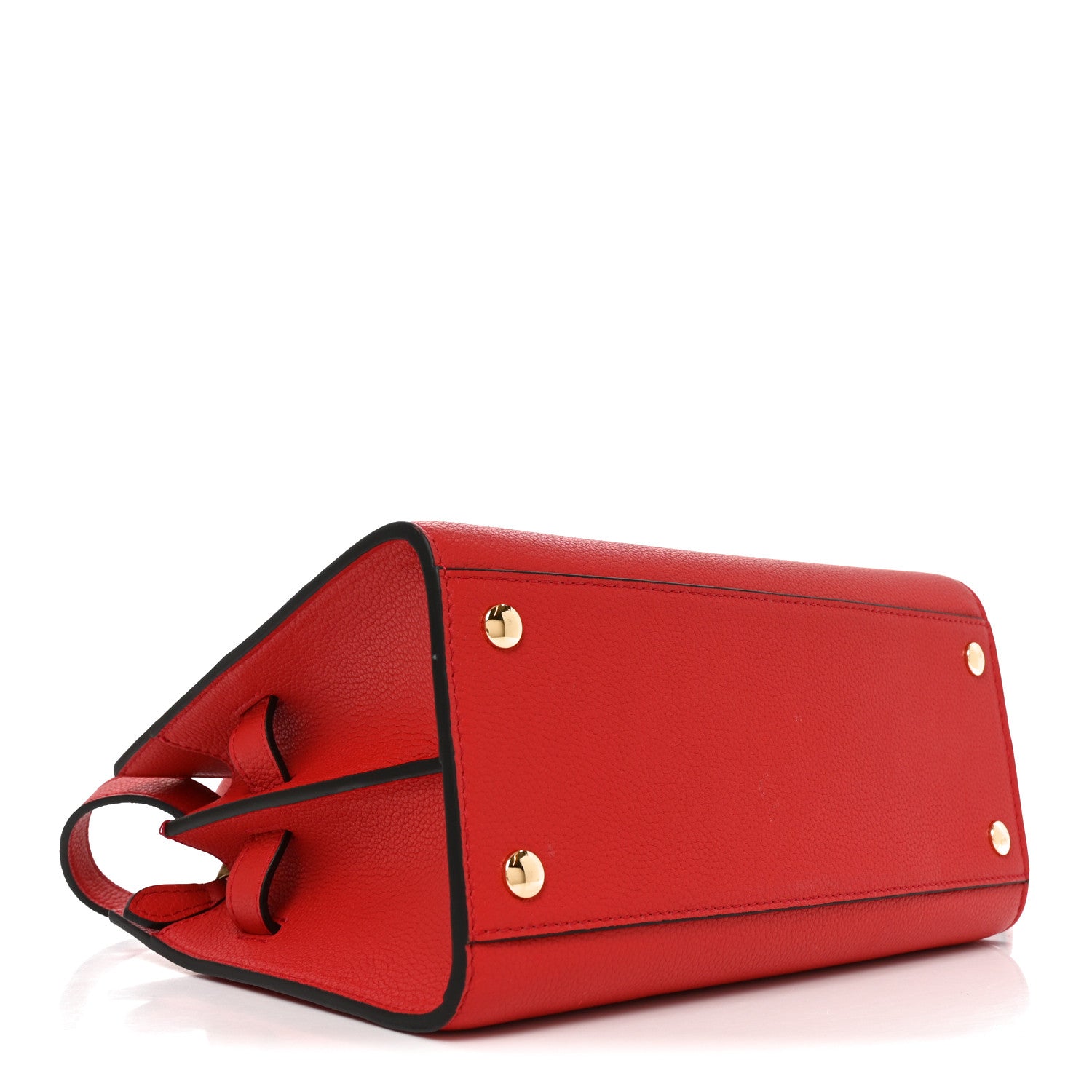 Burberry Grainy Calfskin Two Handle Title Bag Red 4 of 9