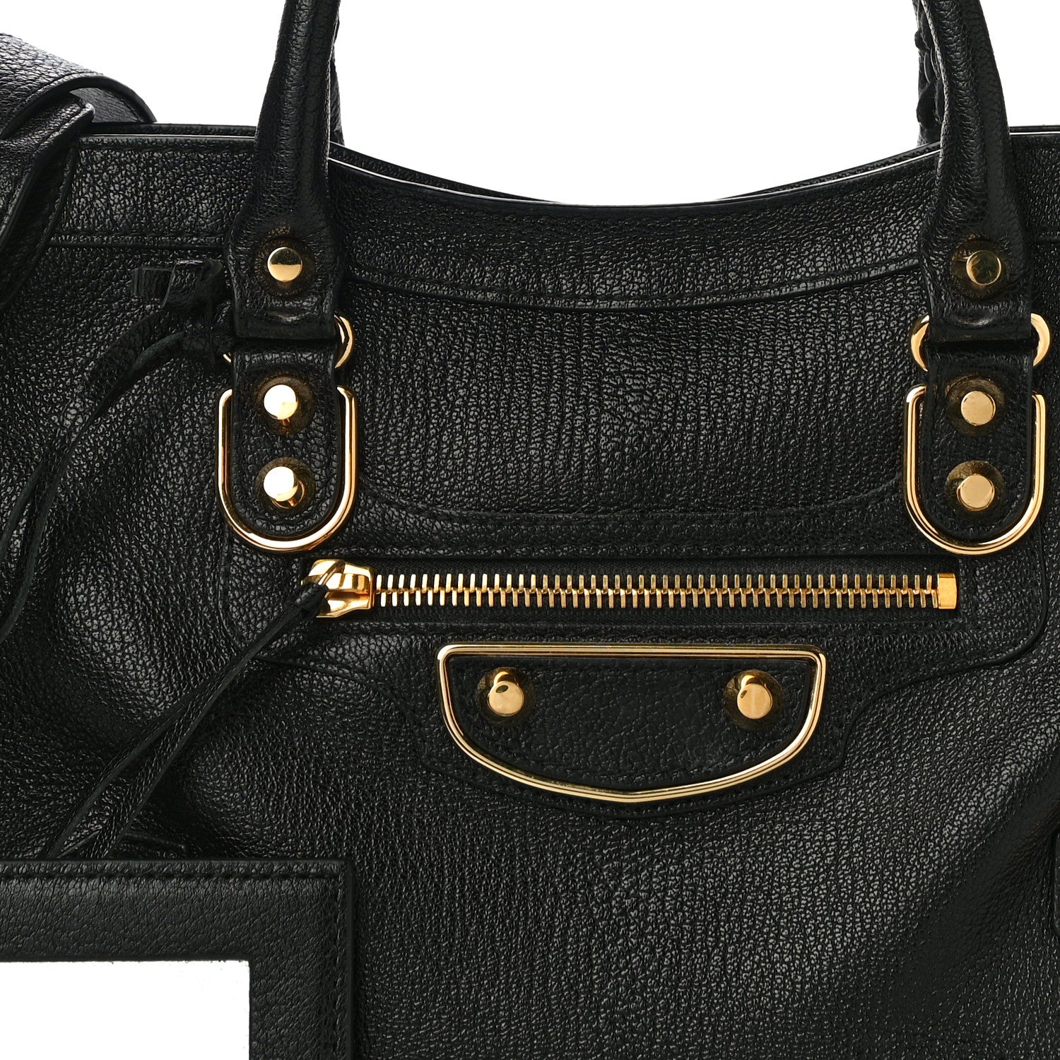 Balenciaga Chevre Gold Metallic Edge Hardware S City Black 7 of 9