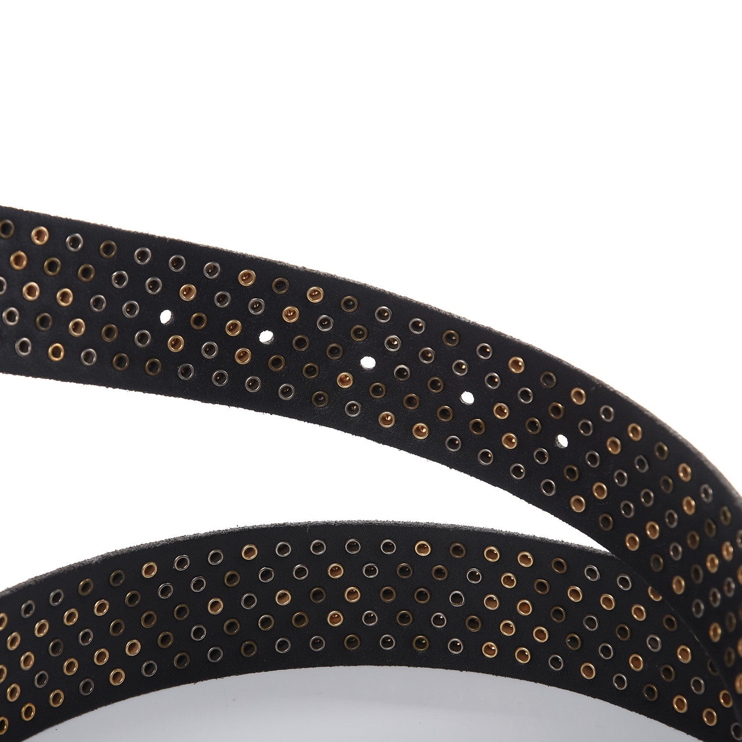 Gucci Calfskin Studded Feline Belt 100 40 Black 4 of 7