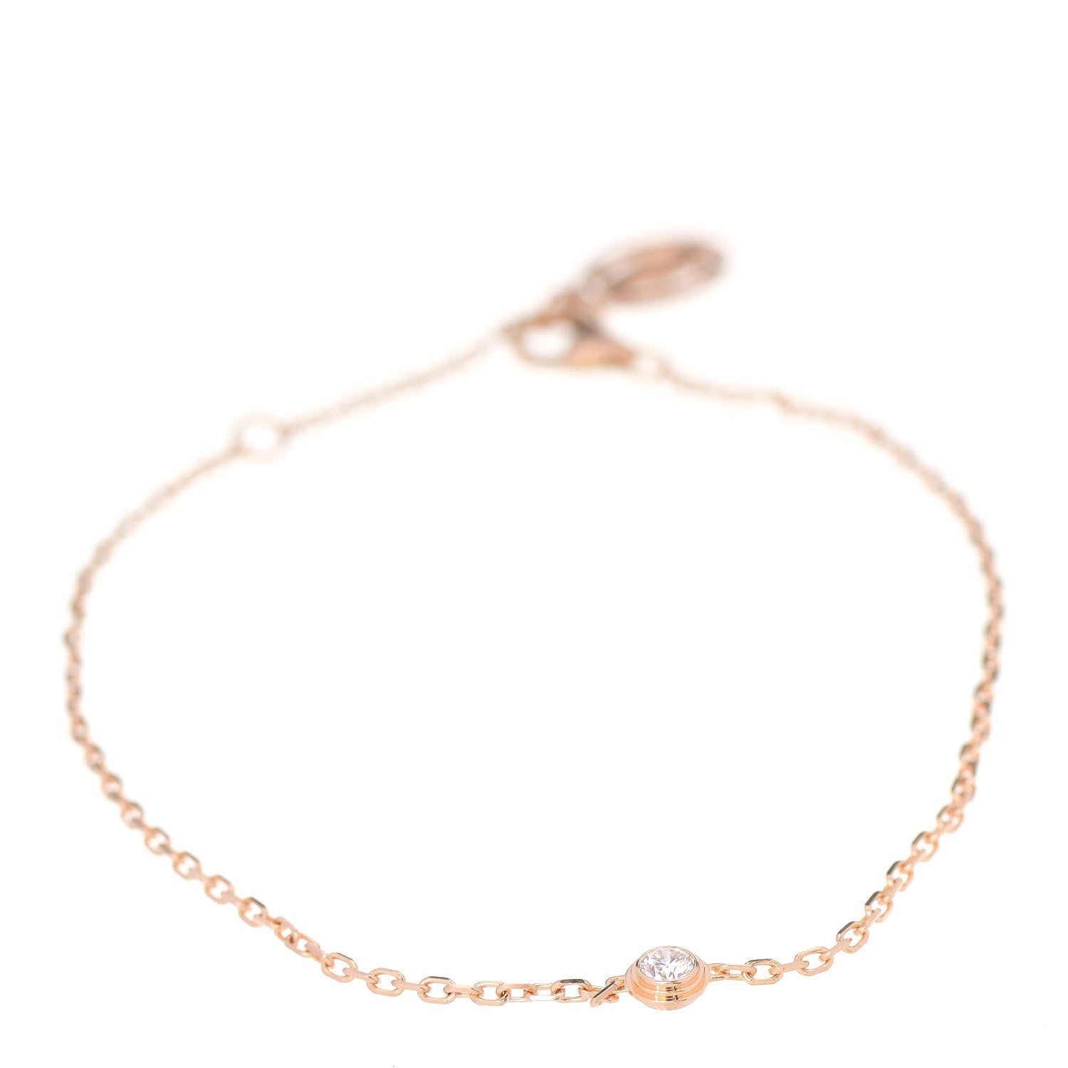 Cartier 18K Pink Gold Diamond SM D'Amour Bracelet 1 of 6