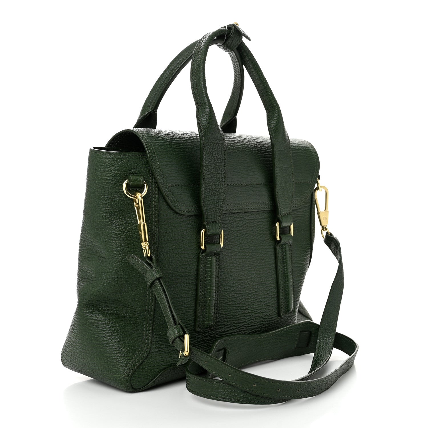 3.1 Phillip Lim Textured Calfskin Medium Pashli Satchel Jade 3 of 13