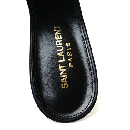 Saint Laurent Calfskin Tribute 85 Slide Sandals 38.5 Black 7 of 10