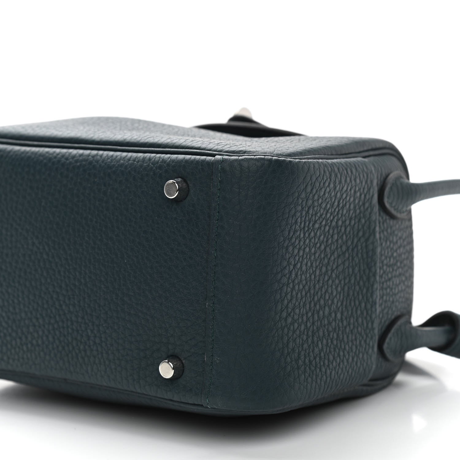 Hermes Taurillon Clemence Mini Lindy 20 Vert Cypress 10 of 11